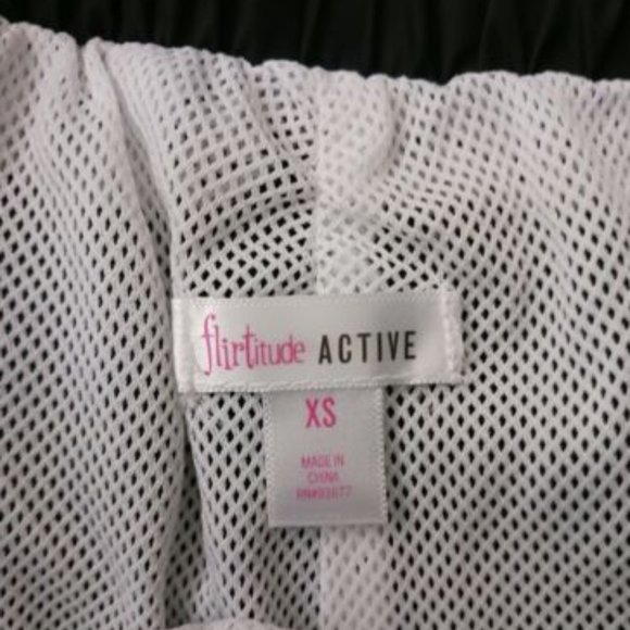 FLIRTITUDE ACTIVE SWEATPANTS ELASTIC WAIST CUFFED LEGS BLACK & Green Size XS - Picture 6 of 6